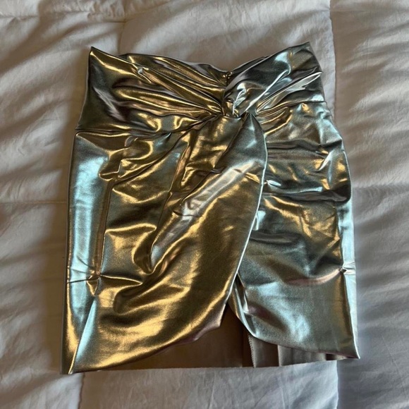 Skims Swim Metallic Sarong Mini Skirt - Picture 4 of 5